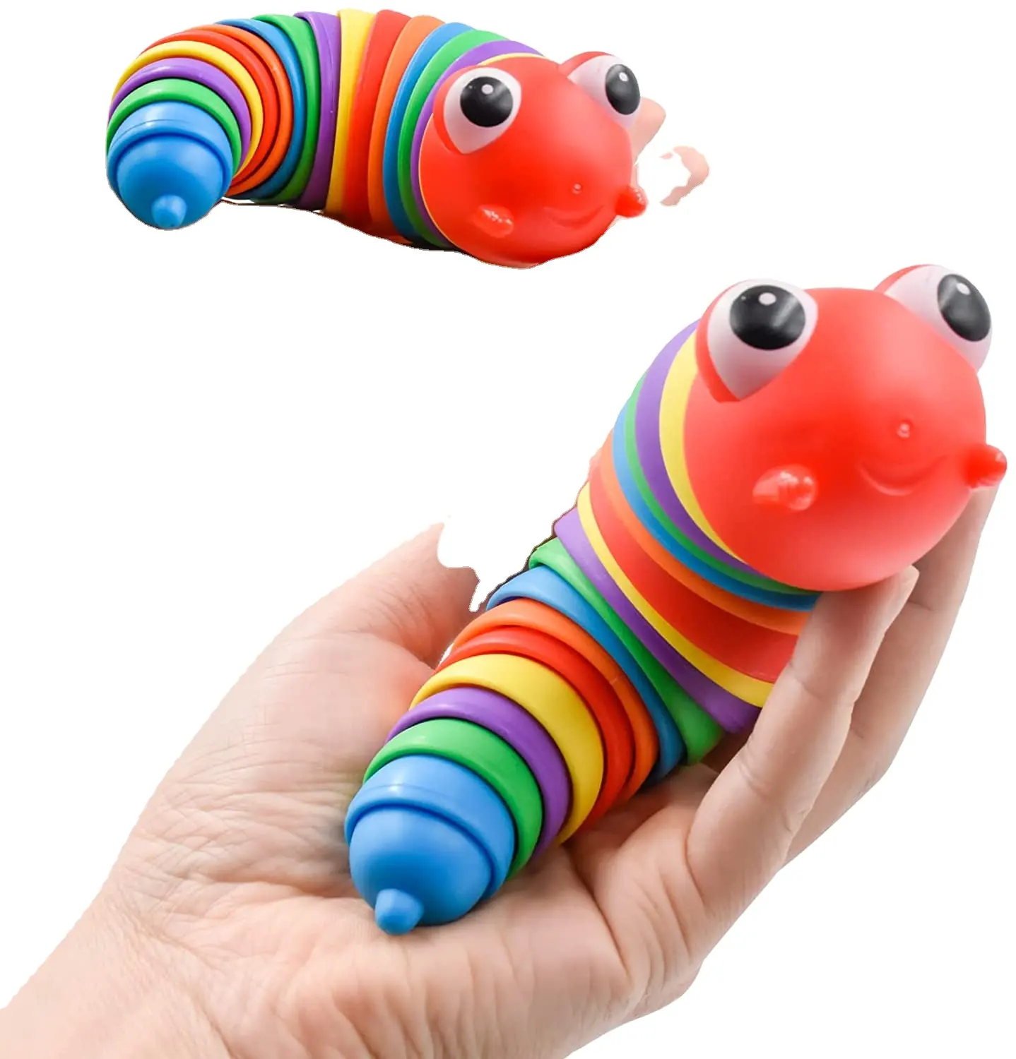 2022 Amazon New! Fidget Slug Fidget Toy Tiktok Anti-stress Decompression Caterpillar Inchworm Articulated Stretch Slug Toys