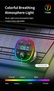 Transmisor <span class=keywords><strong>FM</strong></span> para Auto G67 BT5.4 Portátil y Reproductor MP3, Llamadas Manos Libres, Carga Rápida USB Dual, Pantalla LED de Voltaje, 1 Año de Garantía - Product Image 2