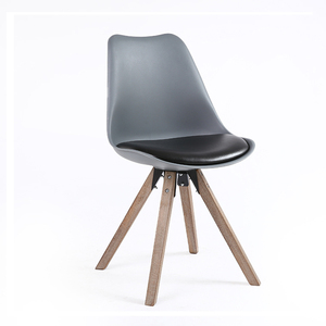 Personalizado Anji Kaseihomeland de madera de <span class=keywords><strong>roble</strong></span> pie negro de cuero <span class=keywords><strong>gris</strong></span> Pp de madera marrón café Popular sillas - Product Image 2