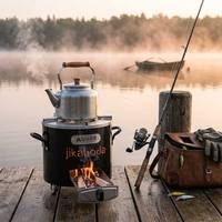 Poêle à bois et charbon multi-combustibles de marque Jikaboda, avec tiroir à cendres extractible, cuisinière portable pour intérieur, balcon, camping en plein air