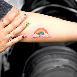 LGBT orgoglio del mese orgoglio mondiale arcobaleno tatuaggio adesivi americani Gay Parade tatuaggio temporaneo per la decorazione posteriore delle braccia del viso - Product Image 3