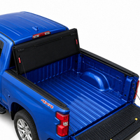 Couverture de benne à profil bas en alliage avec verrouillage sécurisé, pliable en quatre parties, pour Ford F-150 250 350 Ranger 2019-2026 et Chevrolet Silverado avec benne de 6'7 pouces