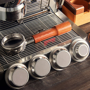 Portafiltro de acero inoxidable sin fondo <span class=keywords><strong>Welhome</strong></span> de 58 MM, logotipo personalizable, accesorios de café, cesta de filtro, herramientas de cuenco de limpieza - Product Image 4