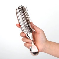 Vente directe usine Peigne électroplaqué antistatique pour le soin du cuir chevelu, usage en salon de coiffure et à domicile, pour cheveux humides et secs