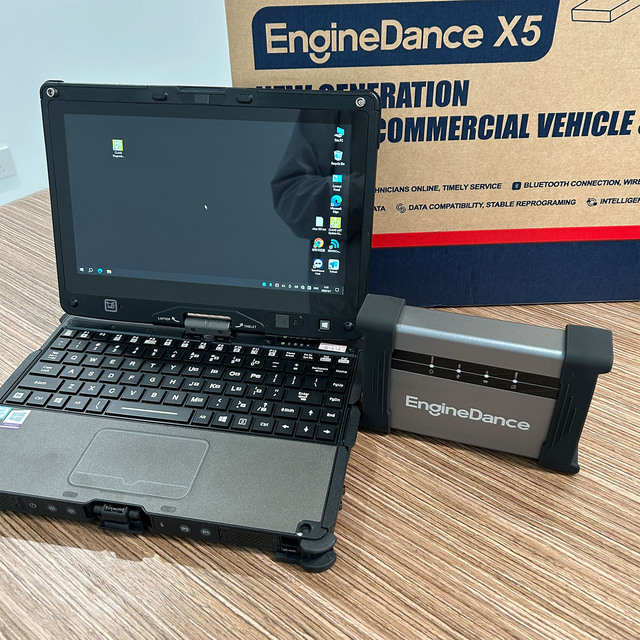 V110 Laptop Engine Dance X5 Ultra Ecu Tuning Programming Tool Comprehensive Diagnosis Tool Machine for Truck &Diesel Vehicles