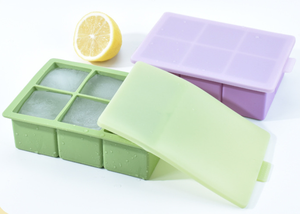 Vassoio per Cubetti di <span class=keywords><strong>Ghiaccio</strong></span> di Grado Alimentare, Stampo per <span class=keywords><strong>Ghiaccio</strong></span> Facile da Sgusciare con Coperchio, Vassoio Congelatore per Alimenti per Bambini per Uso Domestico - Product Image 5