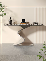 Table console moderne en marbre de luxe léger pour hôtel et entrée de salon