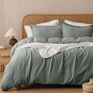 135x200cm mousseline linge <span class=keywords><strong>de</strong></span> lit certifié Oeko-Tex Super doux respirant coton <span class=keywords><strong>housse</strong></span> <span class=keywords><strong>de</strong></span> <span class=keywords><strong>couette</strong></span> tissé Style moderne pour un usage domestique - Product Image 6