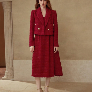 Giacca <span class=keywords><strong>da</strong></span> Completo Professionale in Lana di Alta Qualità per <span class=keywords><strong>Donna</strong></span>, Nuovo Abbigliamento Formale <span class=keywords><strong>da</strong></span> Lavoro per Manager, Eleganti Blazer per Ogni Stagione - Product Image 3