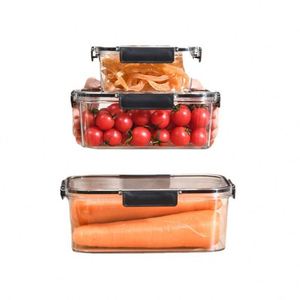 Hot Selling <b>Clear</b> Color Kitchen <b>Plastic</b> 450Ml <b>Container</b> Lunch Box Food Crisper 3 Size for Choose - Product Image 6