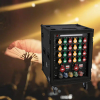 Boîtier de distribution électrique industriel sur pied 24 prises pour extérieur IP65 220V 16A avec disjoncteur MCCB et entrée CEE 3 broches