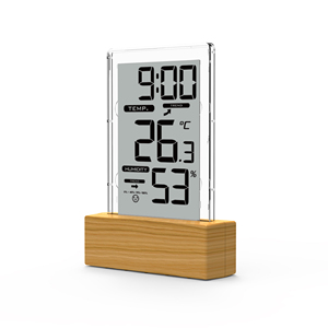 Pin hoạt động <span class=keywords><strong>LCD</strong></span> hiển thị kỹ thuật số Đồng hồ báo thức với thời gian nhiệt độ và độ ẩm các tính năng cho phòng ngủ trẻ em sinh viên du lịch - Product Image 2