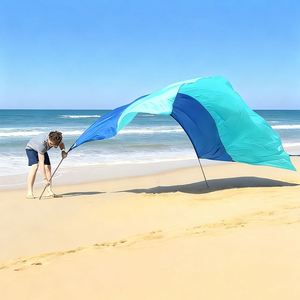 Toldo de Playa Portátil para Exteriores, Resistente al Viento y a los Rayos UV, de Secado Rápido, para las Cuatro Estaciones - Product Image 4