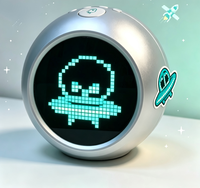 Speaker Pixel Desktop Anak-Anak, Aplikasi DIY Animasi Pixel, Jam Alarm, Layar LED Portabel 5.4, Speaker Audio