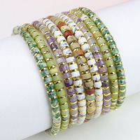 Bracelets extensibles en pierres précieuses de serpentins naturels de 4 mm, petits, pour femmes, hommes et filles
