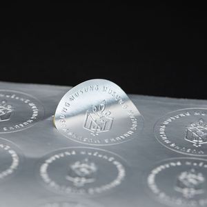 Waterproof UV Resistant 3D Embossed Custom <b>Gold</b> <b>Foil</b> Logo Sticker for Envelope Seal - Product Image 1