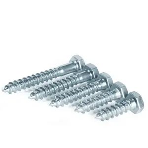 TOBO Carbon and Stainless Steel Hexagonal Head Wood Screws Galvanized and Stainless Durable Screws for Various Uses