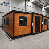 Maison préfabriquée extensible de luxe ZYBOX, installation rapide en 10 minutes, structure en acier galvanisé, appartement pliable