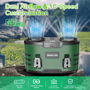 Có Thể Sạc Lại Nhỏ Xách Tay Máy Tính Để Bàn Fan 2000MAh Tường <span class=keywords><strong>Mountable</strong></span> Fan Với Treo Móc Cho Nhà USB Sạc Fan - Product Image 3