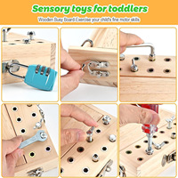 Juego de Destornilladores de Madera Montessori para Niños de 3 a 6 Años, Juguete Educativo con Tornillos y Tuercas Desmontables, Aprendizaje Sensorial