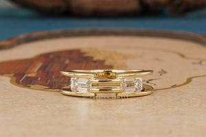 Emerald Tension Setting <b>Ring</b> Elegant Modern Design With Brilliant Gemstone <b>For</b> Women And <b>Men</b> Special Occasions And Everyday Wear - Product Image 2