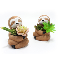 Pots de fleurs paresseux conteneur de jardinière en résine intérieure et extérieure avec trou de drainage pour Cactus succulent pour jardin de bureau à domicile