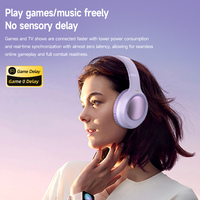 Headphone Nirkabel Lipat Retro Over-Ear Tahan Air Headset Gaming Latensi Rendah Suara Hi-Fi Daya Tahan Baterai Lama Ponsel