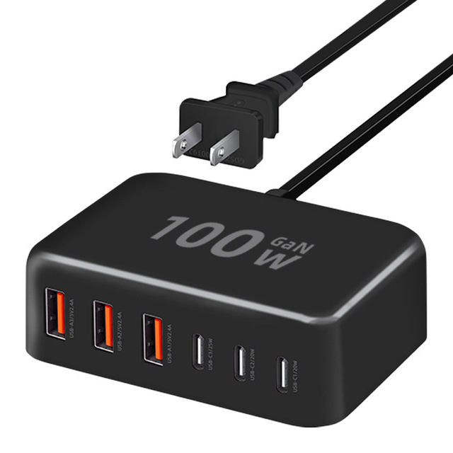 100W USB C Charger PD USB Type C Power Supply Adapter with GaN Tech Fast Charger for Laptops iPad iPhone 13 Pro Max