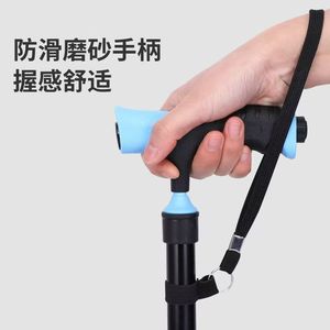 Aluminum Alloy Walking <b>Stick</b> With Led <b>Light</b> 3 Joint Adjustable Height For Elderly And Disabled Lightweight Support Aid - Product Image 4