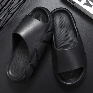Pantoufles blanches en EVA pour hommes, chaussures de plage d'été à semelle épaisse, sandales d'intérieur et d'extérieur à une sangle, taille 40 41 42 43 44 45 - Product Image 3
