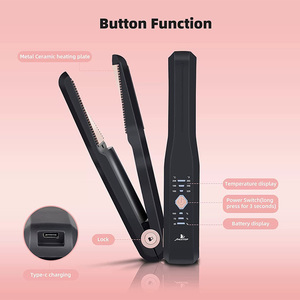 Heartless Magic Rotating 2 In1 Heat New Women Ceramic Auto Curly Cordless <strong>Mini</strong> <strong>Hair</strong> Curler Wand <strong>Hair</strong> Waves Flat Iron <strong>Hair</strong> Iron - Product Image 4