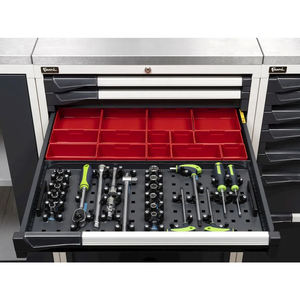 Fami Master <b>tool</b> <b>trolley</b> with 5 two-tone adjustable-extension drawers, 561x726x1022mm - Product Image 2
