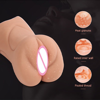 Vente chaude Artificielle Doux Double Tête Vagin Hommes Masturbateur Poche Chatte Mâle Masturbation Coupe Pénis Adulte Sex Toys pour Hommes