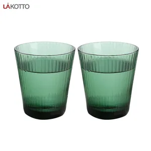 Gobelet en verre et matériau coloré, vide, vert, de haute qualité, 310ml, livraison gratuite