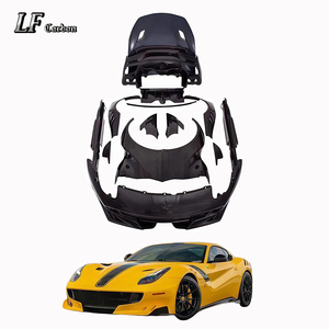 Kit carrosserie en fibre de carbone amélioré pour <span class=keywords><strong>Ferrari</strong></span> F12 (2013-2017) – Pare-chocs avant, jupes latérales, capot, ailes – Accessoires de modification automobile - Product Image 1