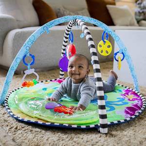 Sea Floor Explorers 2-en-1 <span class=keywords><strong>Tapis</strong></span> <span class=keywords><strong>d</strong></span>'<span class=keywords><strong>eau</strong></span> Jouets sensoriels Portable Tummy Time Mat Baby Activity Play Gym avec jouets suspendus - Product Image 6