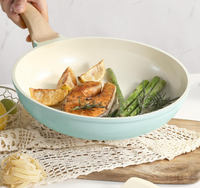 Ensemble de casseroles et poêles antiadhésives, batterie de cuisine, ensemble de cuisine à induction 17 pièces, revêtement céramique, nettoyage facile, poignée froide au toucher, avec cuiseur vapeur