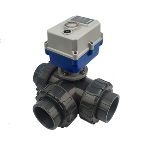 Vanne à boisseau sphérique électrique à commande motorisée 3 voies CPVC/PVC DN25 pour eau, certifiée CE, joint en PTFE, débit de 50 L/min - Product Image 4
