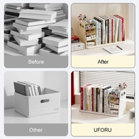 UFORU Étagère de table multifonctionnelle, boîtes de rangement en plastique pour le bureau et la maison, organisateur de bureau, boîte de rangement de bureau