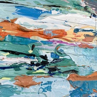Peinture à l'huile abstraite moderne originale faite à la main sur toile Art mural pour salon maison tissu