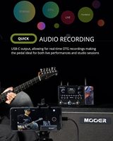 Pédale multi-effets compacte MOOER GE150 Plus Li Black, nouvelle génération, pour modélisation d'amplis de guitare, outil de jamming, looper, machine à rythmes, batterie 9h.