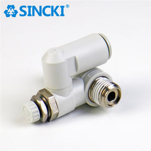 Controlador de velocidad serie ASP SMC Ajuste de un toque con válvula de retención piloto Piezas neumáticas - Product Image 3