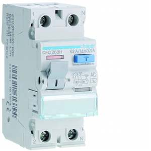 CFC263H ปรับแต่งได้ด้วย Hagers RCCB 2P 63A ชนิด AC 300mA 2 โมดูล - Product Image 1