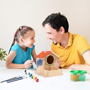 Dış bahçe veranda için dekoratif yuva kutusu kuş evi asılı kuş evi ahşap kuş evi - Product Image 5