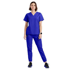 Nuevo estilo elástico logotipo personalizado Hospital uniformes Scrubs laboratorio médico abrigos enfermera uniforme Unisex Scrubs uniformes traje - Product Image 3