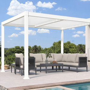 Gazebo elettrico telescopico in alluminio verniciato a polvere per la decorazione del giardino spazio esterno flessibile presenta la pressione a LED - Product Image 5