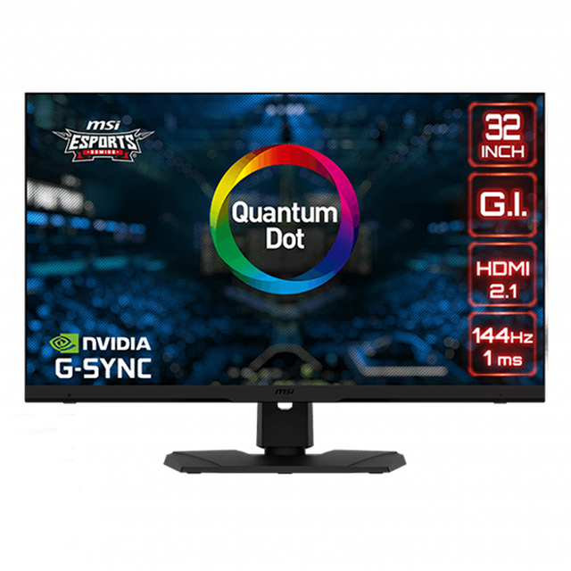 MSI MPG321UR-QD 32" 1ms MPRT 3840 X 2160 UHD 4K 144Hz Audio G-Sync Compatible Flat Panel IPS Gaming Monitor