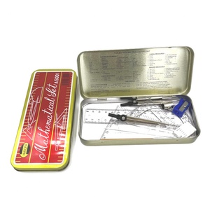 Lot de 9 instruments de géométrie en métal A5001 Afrique, en boîte métallique, pour la rentrée scolaire – Vente chaude - Product Image 1