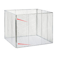Composteur de jardin moderne en acier galvanisé avec bac en fil métallique pour l'aménagement paysager