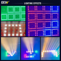 Luz de Fondo Thunder Curtain Blanco Cálido 36x3W DMX512 648pcs RGB Beam Wash LED Flash Estroboscópico Cabeza Móvil